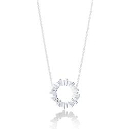 Gynning Jewelry Bricks Explosion Big Necklace - Silver/Transparent