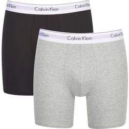 Calvin Klein Trunks Modern Cotton 2-pack - Heather Grey/Black