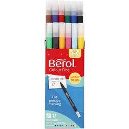 Berol Colour Fine Markers 0.6mm 12-pack
