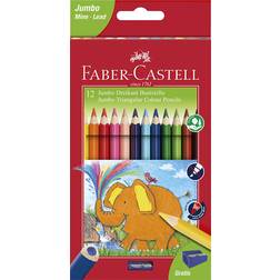 Faber-Castell Jumbo Triangular Coloured Pencil 12-pack
