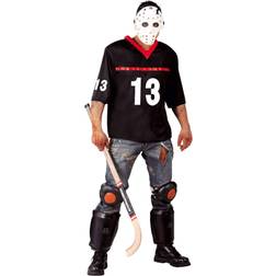 Horror-Shop Hockey Player Costume with Mask