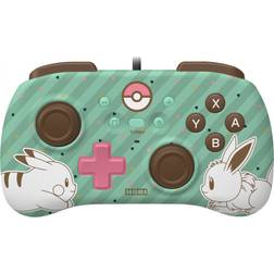 Hori Horipad Mini Controller - Pokémon: Pikachu & Eevee (Nintendo Switch) - Green/Bown