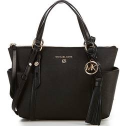 Michael Kors Nomad Small Saffiano Leather Top-Zip Tote Bag - Black