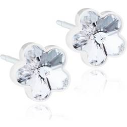 Blomdahl Flower Earrings - White/Transparent