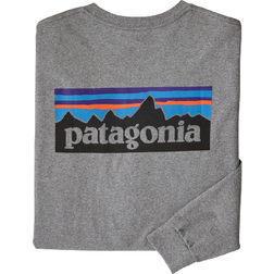 Patagonia Long-Sleeved P-6 Logo Responsibili-T-shirt - Gravel Heather
