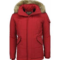 Beluomo Fur collars Genuine Winter Jackets - Red