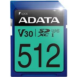 Adata Premier Pro SDXC Class 10 UHS-I U3 V30 100 / 80MB / s 512GB