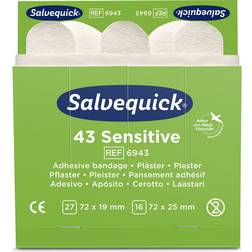 Salvequick Sensitive Plaster 43x6-pack Refill