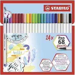 Stabilo Pen 68 Brush Wallet 24-pack
