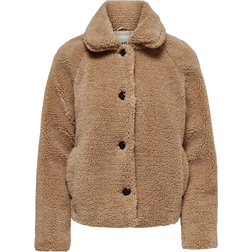 Only Emily Teddy Jacket - Brown/Cuban Sand