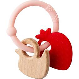Nattou Teether & Rattle with Wooden Duck