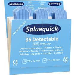 Salvequick Blue Detectable Plaster 35x6-pack Refill