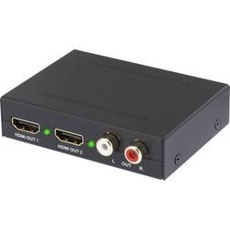 SpeaKa Professional Splitter HDMI-2HDMI/RCA Stereo/Toslink F-F Adapter