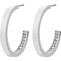 Edblad Monaco Small Earrings - Silver/Transparent