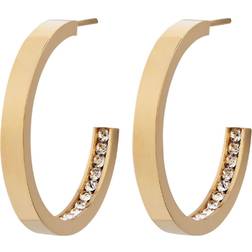 Edblad Monaco Small Earrings - Gold/Transparent