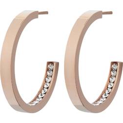 Edblad Monaco Small Earrings - Rose Gold/Transparent
