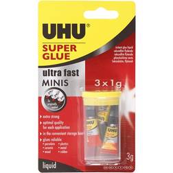 UHU Super Glue Minis Liquid 3-pcs
