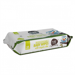 Pure Beginnings Baby Wipes with Organic Aloe 64-pack