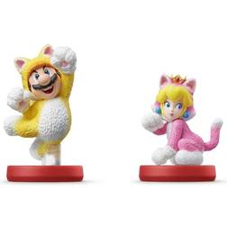 Nintendo Amiibo - Super Mario Collection - Cat Mario and Cat Peach