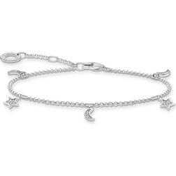 Thomas Sabo Star & Moon Bracelet - Silver/White