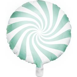 PartyDeco Foil Ballons Candy White/Mint