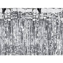 PartyDeco Curtains Party Silver