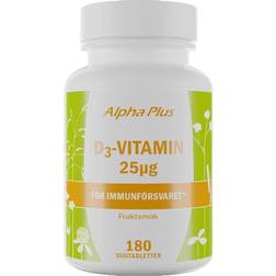 Alpha Plus D3-Vitamin 25µg 180 st