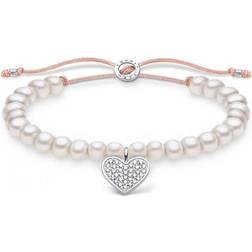 Thomas Sabo Heart Pearl Bracelet - Silver/Pearls/White