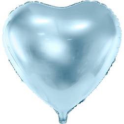 PartyDeco Foil Ballons Heart 45cm Sky Blue