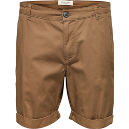 Selected Slhparis Regular Fit Shorts - Brown/Camel