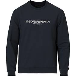 Emporio Armani Logo Crew Neck Sweatshirt - Navy