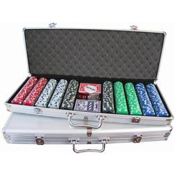 tectake Poker Set Silver 300 Pieces
