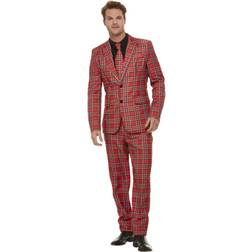 Smiffys Tartan Suit Red