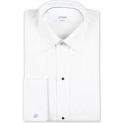 Eton Plissé Evening Shirt - White