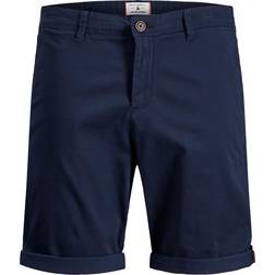 Jack & Jones Bowie Solid Chino Shorts - Blue/Navy Blazer