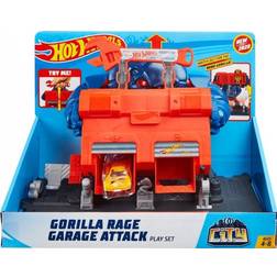 Hot Wheels Gorilla Rage Garage Attack Play Set