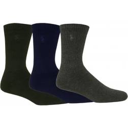 Lauren Ralph Lauren Crew Socks 3-pack - Navy/Charcoal Heather/Black