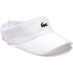 Lacoste Sport Pique & Fleece Tennis Visor - White