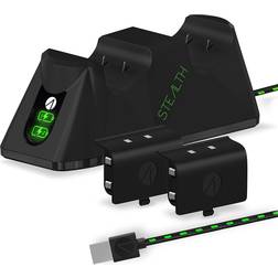 Stealth Xbox Series X Twin USB Charging Dock + Play & Charge Cable - Black