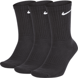 Nike Everyday Cushioned Training Crew Socks 3-pack Unisex - Black/White