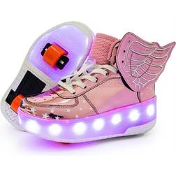 Teknik proffset Shoes with LED Lights & Wheels - Pink