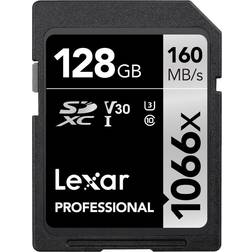 LEXAR Professional SDXC Class 10 UHS-I U3 V30 160/120 MB/s 128GB (1066x )
