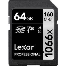 LEXAR Professional SDXC Class 10 UHS-I U3 V30 1066x 64GB