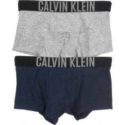Calvin Klein Boy's Intense Power Trunks 2-pack - Grey Heather/ Blue Shadow (B70B700122)