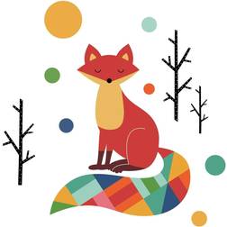 RoomMates Andy Westface Rainbow Fox Peel and Stick Giant Wall Decals