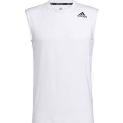 Adidas Techfit Sleeveless Fitted Tank Top Men - White