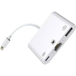 MicroConnect Lightning-USB A/RJ45/Lightning 2.0 M-F Adapter