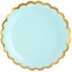 PartyDeco Plates White/Gold 6-pack