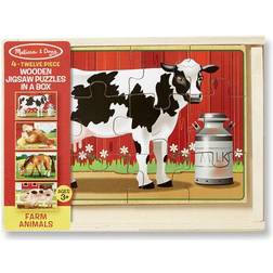 Melissa & Doug Farm Animals Jigsaw Puzzles in a Box 48 Bitar