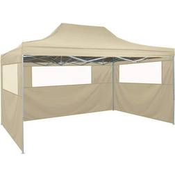vidaXL Foldable Tent with 3 Walls 3x4.5 m